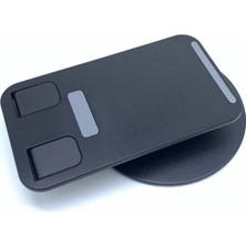 HT-A10 Masaüstü Telefon Tablet Tutucu Stand Taşınabilir Portatif Metal Taban 360 Derece Dönebilir