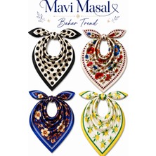 Mavi Masal 4 Lü Kadın Fular Set