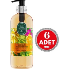 Zemira Bodrum Mandalinası Doğal Zeytinyağlı Sıvı Sabun 500 ml x 6 Adet