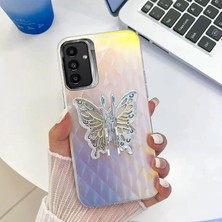 Galaxy A35 5g ile Uyumlu Kılıf  Standlı Kelebek Silikon Kılıf Desen 2