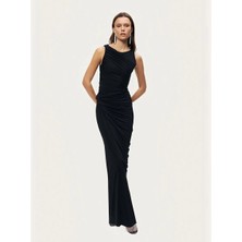 Nocturne Burgu ve Drape Detaylı Maxi Elbise 2778