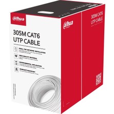 Dahua PFM923İ Saf Full Bakır Cat6 Kablo Beyaz 305 Metre Iç Ortam