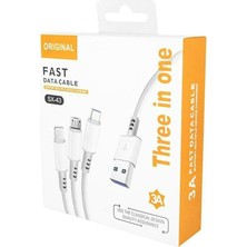 Zemira 3ü1 Arada USB Kablo. Kablosu, Çoklu Kablosu 3 Uçlu
