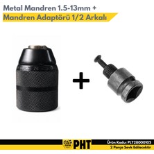 Platin Hırdavat Metal Mandren Elle Sıkmalı Supra 1,5mm - 13MM + Adaptör 1/2 Çevirici