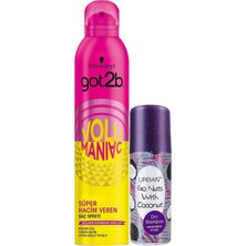 Zemira Schwarzkopf GOT2B Volumaniac Sprey 300 ml + Go Nuts With Coconut Kuru Şampuan 75 ml Seti