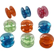 Elegantshop Renkli Plastik Masura (9 Adet) Dikiş Makinesi ve Elde Kullanım Için 1DKSI05