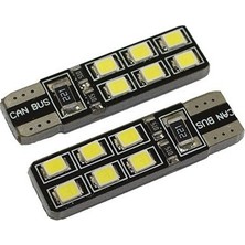 Mucize T10 Canbus LED Ampul 221 Direnç 12LEDLİ- Beyaz - 12V