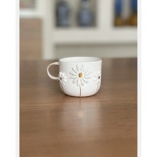 Marys Concept El Yapımı Seramik Papatyalı Mug