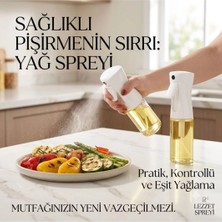 Sevora Home Store Sprey Yağdanlık Cam Şişe Yağ Püskürtücü 225 ml Airfryer Kızartma Izgara Salata Için Yağlık Büyük Boy,
