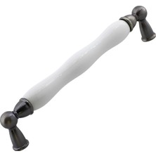 Zemira Domaniç Porselen Antik Nikel Kulp 160 mm Mobilya Çekmece Mutfak Dolabı Dolap Kapak Kulplar Kulb Kul