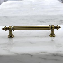 Zemira Osmanlı Metal Antik Sarı Kulp 128 mm 12.8 cm Mobilya Çekmece Mutfak Dolabı Dolap Kapak Kulb Kulpu
