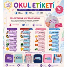 Seçkin Trend Kişiye Özel, Okul Etiketi, Şeffaf Suya Dayanıklı Öğrenci Isim Sınıf Stickeri Uzay & Deniz Canlıları Temalı No-O1
