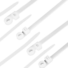 MN6 M192PL 2,5 x 100 mm Vida Delikli Naylon Kablo Bağı, Ethernet ve Ses Sistemi Kabloları Için, Kendinden Kilitli, [40 Adet]