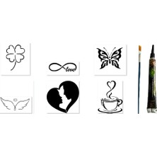 Nacario Sevgi Modelleri Hint Kınasıyla Geçici Dövme Yapma Seti