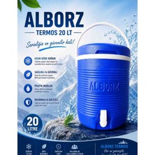 Alborz Plastik Su Termosu Musluklu Taşınabilir Su Bidonu Piknik Kamp Bahçe Kullanımı