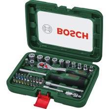 Bosch Yeşil Cırcır Anahtar Seti 1/4" | 37 Parça