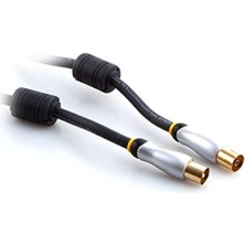 Zemira HY-P610, RG6U6 F M To 9.5 Tv F Kablo, 1.5 M, Beyaz
