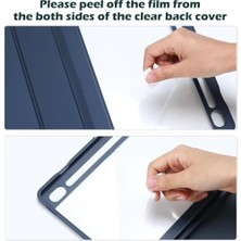 Galaxy Tab S9 Fe PLUS/S10 Plus/s9 Plus ile Uyumlu Kılıf Grafiti Şeffaf Kalem Bölmeli X610-16-810-18 X820 Lacivert