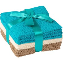 Zemira Living Fashions 8 Paket Terry Popcorn Weave Bez (30,5 x 30,5 Cm) – Yeşil, & Boz Kahvereng
