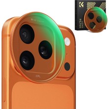 K&F Concept iPhone 17 Pro ve Pro Max Için Cpl Filtre (Orange)