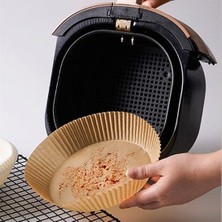 Zemira 5dm-50 Adet Air Fryer Pişirme Kağıdı Tek Kullanımlık Hava Fritöz Geçirmez Yapışmaz Tabak Model