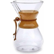 Zemira Epinox Cam Dripper Ekipmanı - Kahve Demleme Aleti - Cam Kahve Demleme - 800 ml - 6 Cup