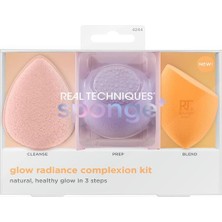 Zemira Real Techniques RT-4244 Glow Radiance Complexion Kit Cilt Bakım Makyaj Süngeri Seti