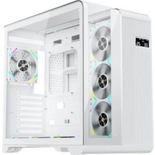 1ST Player Rt7 Beyaz Dıgıtal 850W 80+ Gold Full Modüler 4X12CM Argb 3 Taraflı Temperli Cam USB 3.0