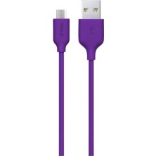 Zemira Micro USB 120CM Kablosu, Mor