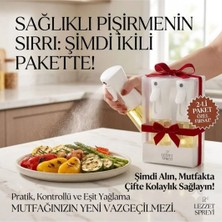 Sevora Home 2'li Set Yağdanlık Cam Şişe Yağ Püskürtücü 225 ml Airfryer Kızartma Izgara Salata Için Yağlık Büyük Boy