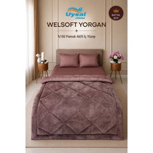 Uysal Yorgan Welsoft %100 Pamuklu Battal Boy Yorgan GÜL KURUSU