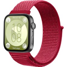 sbodurhome   Huawei Fit 4 Hasırlı Cırtcırtlı Kordon - Kırmızı