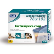 Mas 7703 Laminasyon Filmi 7,8X10,2CM 125 Micron 100LÜ Paket