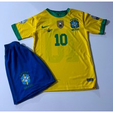 Candy Cup Brezilya Neymar Jr Set Çocuk Forması 2li Set (Sarı)