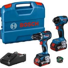 Bosch 06019L6023 Gsr 18V-90C + Gdr 18V-220C Çift Akülü 4 Ah Kombo Set
