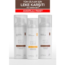 Mallards Leke Karşıtı Aydınlatıcı Bakım Seti, C Vitamini Serumu 30 ml , Kojic Asit Serumu 50 Ml, Leke Kremi 50 ml