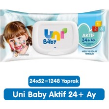 Uni Baby Aktif Islak Mendil 24X52 1248 Yaprak