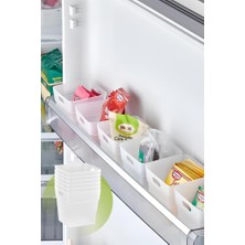 Zemira Mithra Life 6 Adet Şeffaf Buzdolabı Kapak Içi Düzenleyici Banyo Organizer, Çok Amaçlı Mutfak Çek