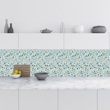 Zemira Mutfak Tezgah Arası Folyo Fayans Kaplama Folyosu Terrazzo 60X500 cm