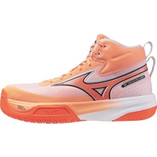 Mizuno Neo Jump Mıd Erkek Voleybol Ayakkabısı Beyaz / Turuncu
