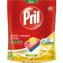 Zemira Pril Hepsi Bir Arada Extra Bulaşık Deterjanı 45 Yıkama 1 x 45