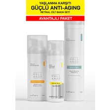 Mallards Maximum Etki, Yaşlanma Karşıtı Güçlü Cilt Bakım Seti - Retinal, C Vitamini, Nemlendirici 3'lü Set