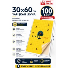 Sinektech Sinek Tutucu Yapışkan Bant-Levha 30X60 cm 100 Adet - Sinek Cihazı Yapışkanı - Sinek Yakalama Levhası