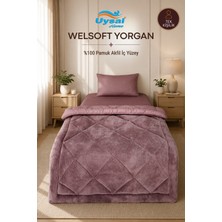 Uysal Yorgan Welsoft %100 Pamuklu Tek Kişilik Yorgan GÜL KURUSU