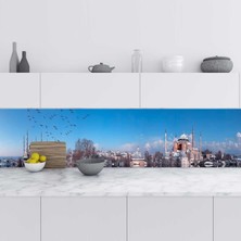 Zemira Mutfak Tezgah Arası Folyo Fayans Kaplama Folyosu Istanbul Panorama 60X200 cm