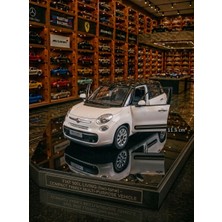 Oyuncak Sahili Fiat 500 Minibüs Model Metal Araba Kapılar Açılır 11.5 cm Çekbırak Koleksiyon Orijinal Model Fıat Metalic Beyaz
