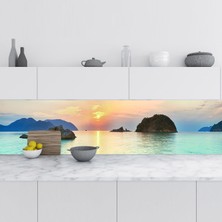Zemira Mutfak Tezgah Arası Folyo Fayans Kaplama Folyosu Condao Vietnam 60X400 cm