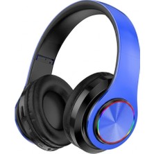Techronix Kablosuz Kulaklık, Katlanabilir Stereo Ağır Bas Kulaklıklar, Renkli Nefes Alan Işıkları Ile, Bluetooth Uyumlu 5.0, Spor Için Tf Kartını Destekler,