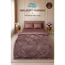 Uysal Yorgan Welsoft %100 Pamuklu Çift Kişilik Yorgan GÜL KURUSU