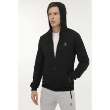 Lumberjack MB SN72 Fz Hod 6pr 102697003 Erkek Eşofman Üstü Siyah S-Xxl